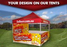 Custom Printed Marquees - Your design on our tents